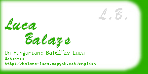 luca balazs business card